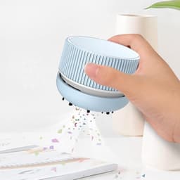 Mini Bureau Cleaner - Tafel Opruimer - Bureau Schoonmaken - Hoge Zuigkracht - 82x58mm - Wit — thumbnail 3