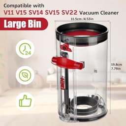 PromoHome Stofreservoir voor Dyson V11 V15 SV14 SV15 SV22 - Transparant en duurzaam stofbak vervangend onderdeel — thumbnail 5