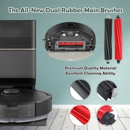 PromoHome 20-delig Accessoirepakket voor Roborock Q5 Pro, Q5 Pro+, Q8 Max+, Q8 Max - 2 Hoofdborstels, 4 HEPA-filters, 6 Dweilen, 6 Zijborstels, Reinigingsborstel, Schroevendraaier — thumbnail 3