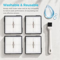 HEPA filters set van 4 - vervangingsaccessoires - wasbaar - efficiënt voor Robo.rock Q10 S5/Q10 S5+ - ShopVlot — thumbnail 3