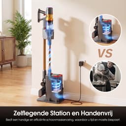 Lubluelu X1000 Draagbare staafstofzuiger Steelstofzuiger met stofopvangstation van 2,5L – 60Kpa Automatisch ledigingsstation - 50 Min Gebruikstijd - Anti-klit Borstel - met Stofzak HEPA - filter - LED-koplampen — thumbnail 5