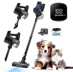 AG Steelstofzuiger Draadloos – Midnight Blue – Stofzuiger Zonder Zak – Krachtige Zuigkracht – Geschikt voor Dierenharen – Kruimeldief – HEPA-filter – 45 Min Accuduur – LED-Verlichting – Lichtgewicht — thumbnail 1