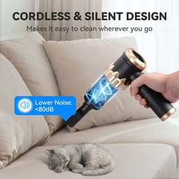 Stofzuiger - Kruimelzuiger - Handstofzuiger - Draadloze Handstofzuiger Auto - Handstofzuiger Oplaadbaar - Krachtige 22000 Pa - Lichtgewicht Mini - Voor Auto, Huis En Keuken - Zwart — thumbnail 5