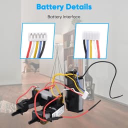 18V Batterij - Accu Vervanging - Stofzuigen - Hoge Capaciteit - 3200mAh - Zwart — thumbnail 2