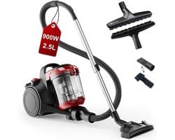 VALI® Stofzuiger Zonder Zak - Compact en Licht - Stofzuiger - Zwart - 34cm x 28cm x 51cm