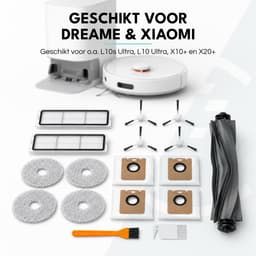 ZENC® Accessoireset Geschikt voor Dreame L10s Ultra, L10 Ultra, S10(pro) & Xiaomi X10/X10+ - Robotstofzuiger - Onderhoudsset - HEPA-filters - Borstels - Stofzakken - Dweilpads — thumbnail 2