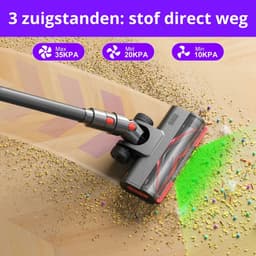 G&G stofzuiger – Steelstofzuiger – Draadloos – Zonder zak – 500W – Tot 50 min – Verwisselbare accu – 7x 2200mAh - Wandhouder — thumbnail 3