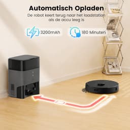 AIRROBO T20 – Robotstofzuiger - met droog zuigen, dweilfunctie en oplaadstation (60 dagen stofvrij) – App & spraakbediening – Voor haar van huisdieren & harde vloeren – 2 jaar garantie — thumbnail 3
