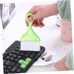 Mini Bezemset - Stoffer en blik - Bureau opruimen - Zachte borstelharen - 15 cm - Willekeurig — thumbnail 4