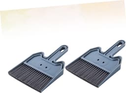 Schoonmaak set - Mini bezem stoffer - Kleine ruimtes reinigen - Compact formaat - 22 x 17 cm - Blauw — thumbnail 3