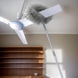 Ventilator Reiniger - Stofdoek - Hoge Plekken - Uittrekbaar Ontwerp - Tot 125 cm - Grijs — thumbnail 3