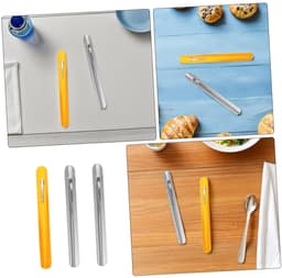 Kruimelveger Set - Tafelreiniger Borstel - Snel Tafels Schoonmaken - Met Zakclip Ontwerp - 15 cm Lengte - Zilver Goud — thumbnail 2