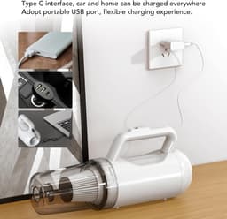 Steelstofzuiger Dweil - Draadloze Reiniger - Vloeren Schoonmaken - 43000 Pa Zuigkracht - 6000 mAh Batterij - Zwart — thumbnail 5
