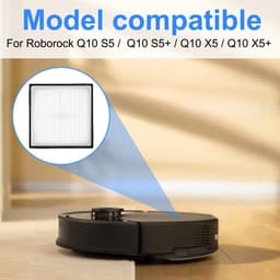 Dailygoods- HEPA Filter wasbaar en herbruikbaar - Stofzuigerfilter - Compatibel met Roborock Q10 S5/X5 - Sterkere zuigkracht - Effectieve filtratie - Verwijdert stof en vuil — thumbnail 4