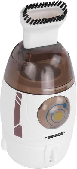 Mini Bureaustofzuiger - Desktop Stofveger - Bureau Schoonmaken - Afneembare Stofbak - 55 ml - Grijs — thumbnail 3