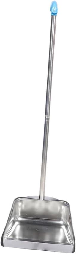 Standaard Stofpan - Grote Stoffer - Keuken Schoonmaken - Lange steel - 85 cm - Zilver — thumbnail 1