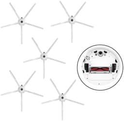 Allecto - Soft Glue Side Brushes - Vervangende Borstels - Wit - Geschikt voor Roborock S5 S6 S7 Q7 S8 - Hoogwaardige Kwaliteit — thumbnail 1