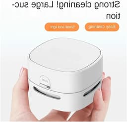 Draadloze Kruimeldief - Handstofzuiger Mini - Auto en Huis - Krachtige Zuigkracht - 500 ml - Wit — thumbnail 1