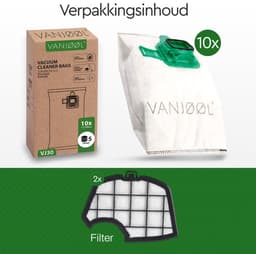 VANJOOL® Stofzuigerzakken voor Vorwerk Kobold VK140 / VK150 – 10 Stuks + 2 Filters – Geschikt voor FP140 / FP150 – 5-Laags Filtratie – Hoge Zuigkracht – Alternatief — thumbnail 5