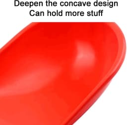 Stofblik Bureau - Plastic Handpan - Huishoudelijk Gebruik - Dieper Concaaf Ontwerp - 35 x 19 cm - Rood — thumbnail 3