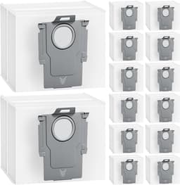 Verpakking van 14 grote stofzuigerzakken voor Roborock Q5 Q5+ Q7+ Q7 MAX Q7 MAX+ S8+ S8 Pro Ultra S7 MaxV Ultra S7 Pro Ultra T8 G10S PRO stofzuigers. Vervangende zakken met een grote capaciteit van 3 liter. — thumbnail 2