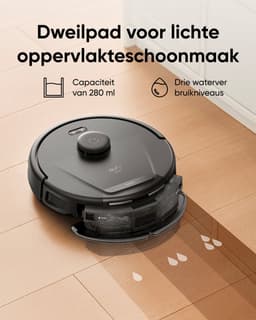 eufy Clean L60 Hybrid Robotstofzuiger met dweilfunctie - Robot Vacuum - 5.000Pa Zuigkracht - Bestuurbaar via smartphone — thumbnail 3