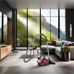 Nexvo® Steelstofzuiger met snoer - Steelstofzuiger - Stofzuiger - Grijs/Rood - ‎35cm x 27cm x 41cm — thumbnail 3