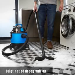 SVN® Bouwstofzuiger Zonder Zak - Alleszuiger Met Accessoires - Stofzuiger - Zwart/Blauw - 33cm x 34cm x 45cm — thumbnail 4