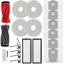 Accessoires Geschikt voor Roborock Qrevo Curv, Qrevo Edge stofzuiger: 2 hoofdborstels, 2 HEPA-filters, 6 stofzakken, 4 reinigingsdoeken, 4 — thumbnail 1