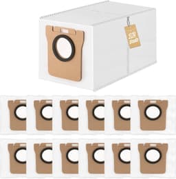 12-pack vervangende stofzakken voor Dreame L10s Ultra / L10 Ultra / L20 Ultra /S10/S20, compatibel met Xiaomi X10+ / X20+/X10/X20/L10/M40, stofzak met grote capaciteit 3,2 l grote capaciteit — thumbnail 1