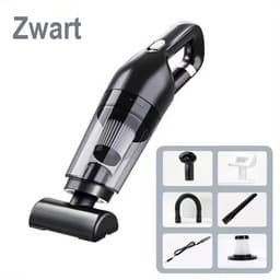 EAFC Kruimeldief - Handstofzuiger - Auto Stofzuiger - Kruimelzuiger - Snoerloos - Nat en Droog - HEPA Filter - Mini Stofzuiger - zwart - Met Opzetstukken — thumbnail 4