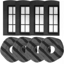 4x Filter, 8x Dweil doeken Geschikt voor Eufy X9 Pro - Vervangingsset Mop Pads — thumbnail 2