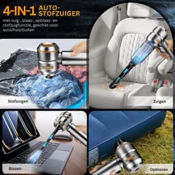 CLVP® Kruimeldief Draadloos - Auto Stofzuiger - Handstofzuiger - Zilver — thumbnail 3
