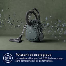 Stofzuiger met zak - Vloerreiniger - Huishoudelijk reinigen - 50% gerecycled materiaal - 30 cm diep - Oceaan groen — thumbnail 2