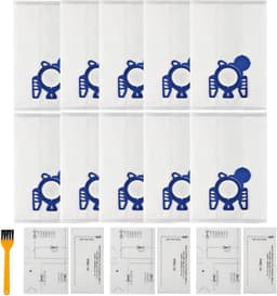 10stuks Stofzuigerzakken - Geschikt voor Miele Complete C3 - C2 - Classic C1 - met 3x filterkatoen - 3x filterschijven - 1x borsteltje stofzuiger - Geschikt voor stofzuiger miele — thumbnail 1