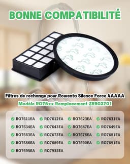 filters geschikt voor Haoyunda stofzuiger filter RO7611 RO7634 RO7623 accessoires filterelement filter ZR903701 — thumbnail 3