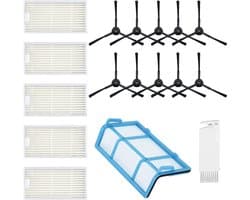 Vervangingsset compatibel met ILIFE V3, V3s, V5, V5s, V5s, Pro, V50, X5 en Medion MD18500, MD18501, MD16192, MD18600, filterset met filters, borstels en primaire filters