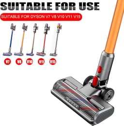 LED-verlichtte Motoriseerde Turbo Borstel Geschikt voor Dyson V7 V8 V10 V11 V15, Snelloset met Rollenborstel voor Tapijten, Parket en Tegelwerk — thumbnail 2
