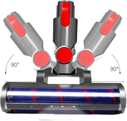 Vervangende onderdelen voor zachte roller-stofzuigerkop Geschikt voor Dyson v7 v8 v10 v11 v15 Animal Cyclone Absolute Fluffy Motorhead hardhouten vloer stofzuigeropzetstuk met 4 LED-lampjes [2025] Bal/slank type niet compatibel — thumbnail 4