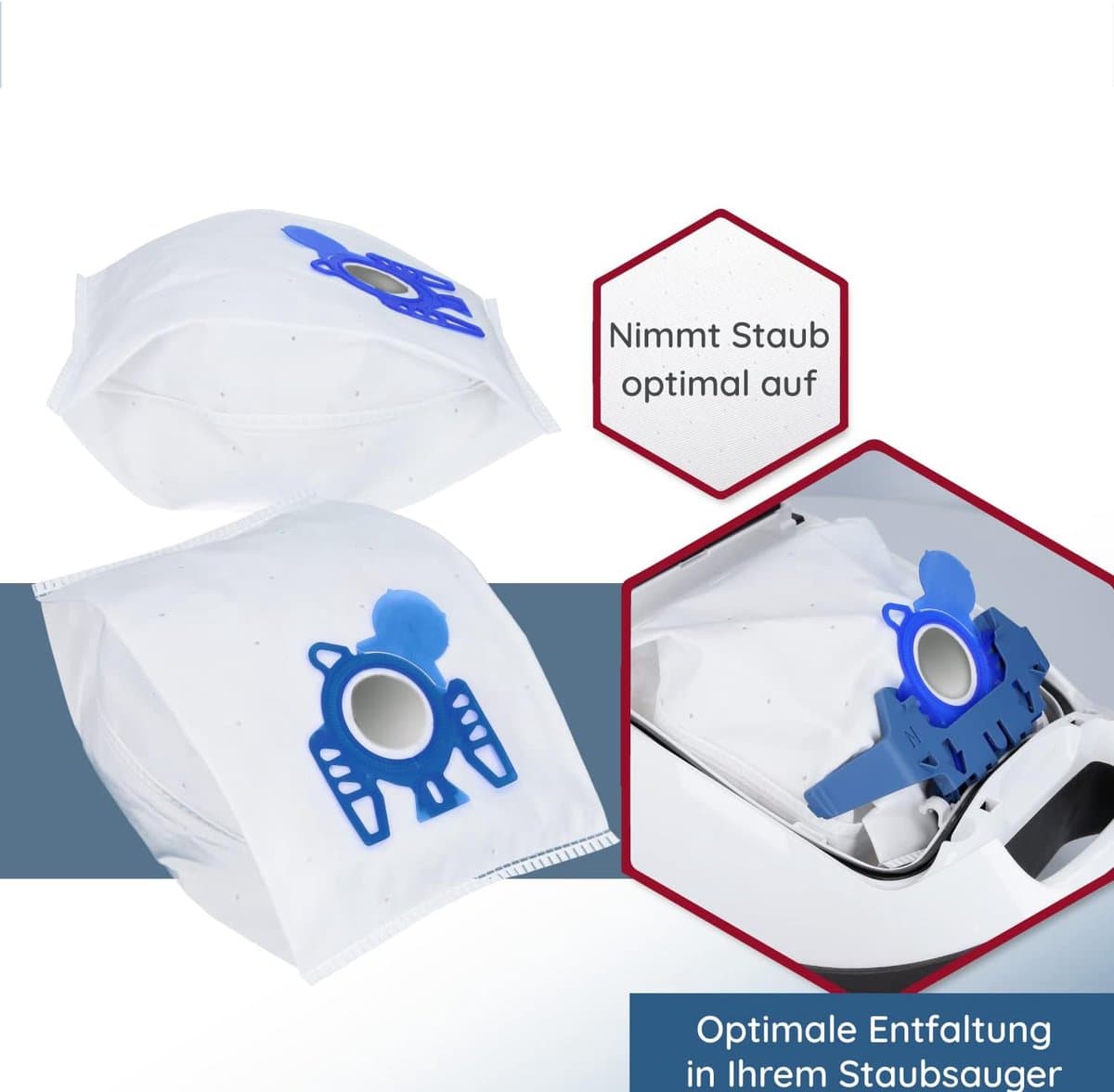 20x Originele Vervangingszakken MSM 10 – 5-laags Hygiënezakken met Microfilter voor Miele C3 Serie — afbeelding 1