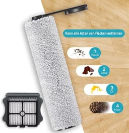Vervangende borstelrollen en stofzuigerfilters Geschikt voor de Tineco Floor One S5 / Floor One S5 PRO 2 draadloze nat- en droogstofzuiger (S5) (2 borstelrollen + 2 HEPA-filters) — thumbnail 4