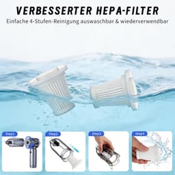 NETTLIFE - Kruimelzuiger - Handstofzuiger - Accu Mini Stofzuiger Draadloos - 25000Pa - 4-in-1 Autostoofzuiger - 3 standen - Draagbare stofzuiger - voor auto Huishouden Dierenharen - grijs — thumbnail 4