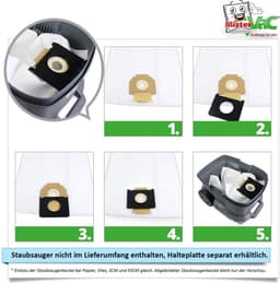 Stofzuigerzakken 10 stuks compatibel met Kärcher NT 65/2 Eco SP - MisterVac fleece filter bags — thumbnail 1