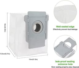 18 onderdelen geschikt voor iRobot Roomba i7 i7+ i3 i3+ i4 i4+ i5 i5+ i6 i6+ i8 i8+ E5 E6 E7 - stofzuigeronderdelen - 6 stofzuigerzakken / 5 HEPA-filter / 5 zijborstel / 2 wals — thumbnail 5