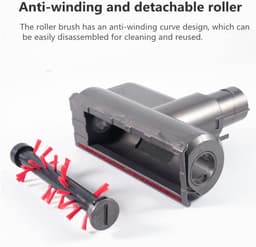 Geschikt voor Dyson V7 V8 V10 V11 V15 Vervangende Onderdelen, Mini Power Tool Motorkopborstel, Matrasborstel voor Bedden, Banken, Auto's, Tapijten en Gordijnen (Harde Nylon Borstel) — thumbnail 4