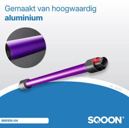 SQOON® - Zuigbuis geschikt voor Dyson V7, V8, V10, V11 en V15 paars - Model 969109-04 — thumbnail 4