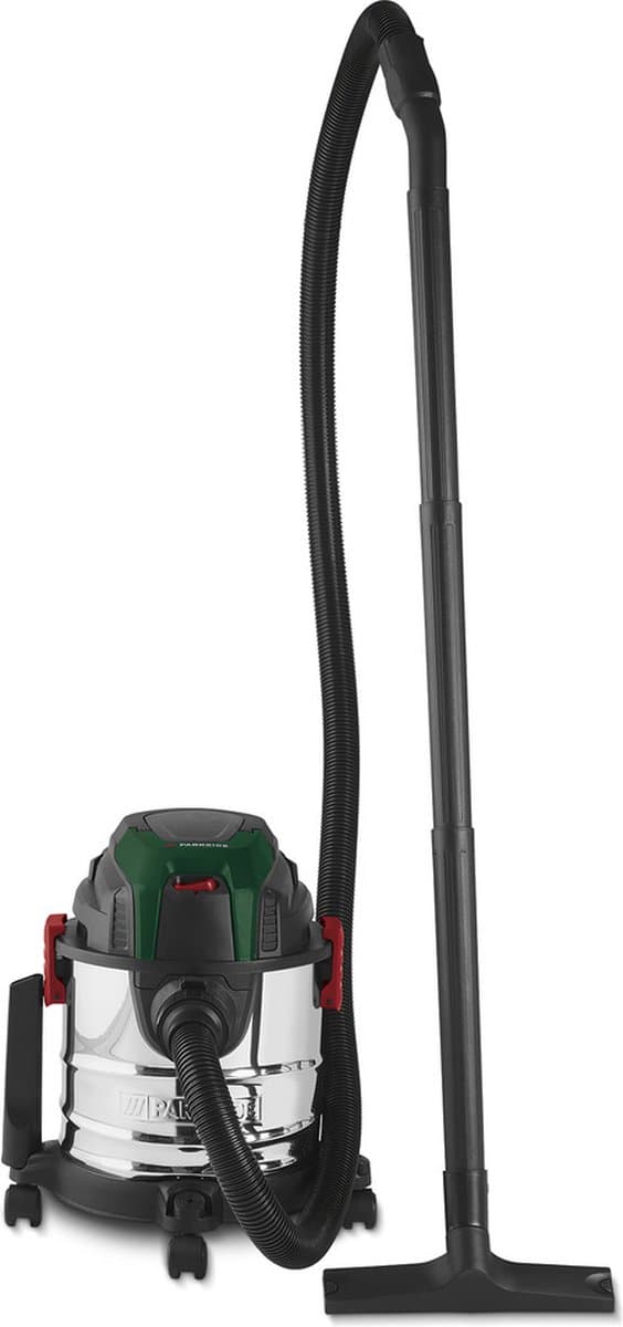 Parkside Nat droogzuiger - Vermogen: 1200 W - Zuigvermogen: 180 Air watt - Tankinhoud: 12 L - Ook te gebruiken als blazer of voor het opzuigen van water - Inclusief o.a. zuigslang (2 m), mondstukken, zuigbuis, textiel filterzak en schuimstoffilter — afbeelding 1