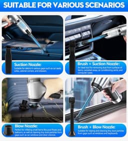 15000Pa Power USB-C oplaadbare auto- en handheld stofzuiger met nat en droog functie — thumbnail 3