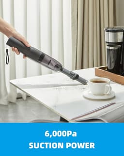 Handheld Vacuum 2-in-1 Mini-stofzuiger en luchtduster - Draadloze handstofzuiger licht 088 lbs USB-C oplaadbaar — thumbnail 2