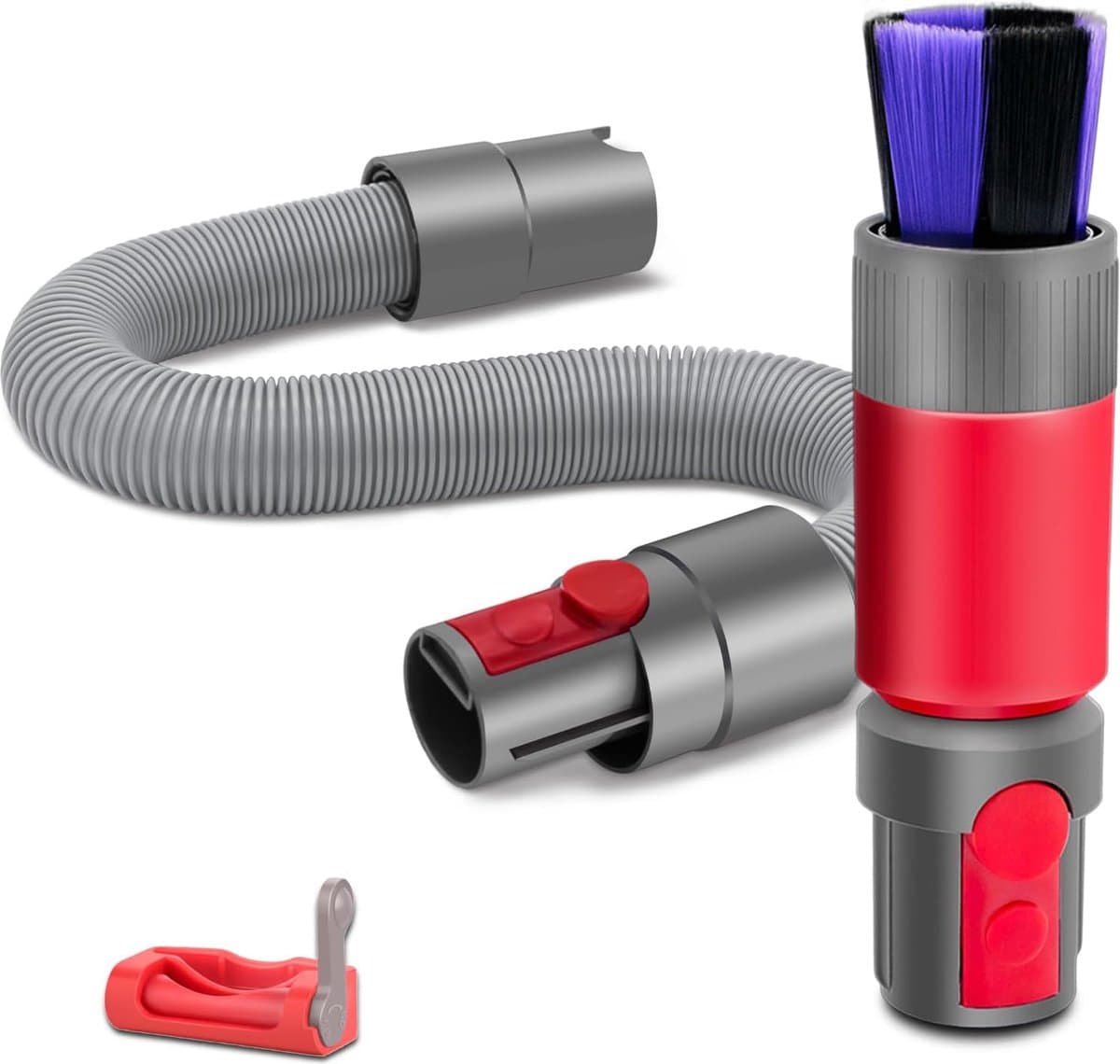 Krasvrije stofborstel + flexibele verlengslang Geschikt voor Dyson V7 V8 V10 V11 V15 Outsize stofzuiger, zachte borstel voor het verwijderen van stof, snoerloze stofzuiger vervangende onderdelen — afbeelding 1